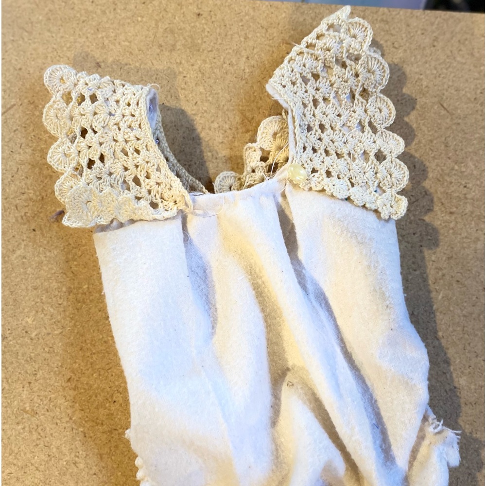 Handmade Newborn Outfit w/ Vintage Crochet collar